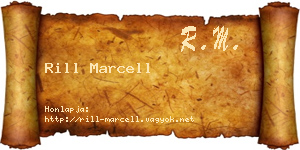 Rill Marcell névjegykártya